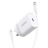 CHOETECH Q5004CL PD20W USB-C iPhone Fast Charger with MFi Certified USB-C Cable Kings Warehouse 