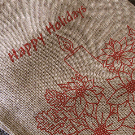 Christmas Jute Woven Taupe Table Runner 33 x 180cm Reindeers Home & Garden Kings Warehouse 