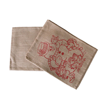 Christmas Jute Woven Taupe Table Runner 33 x 180cm Snowman Home & Garden Kings Warehouse 