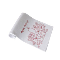 Christmas Print White Table Runner 33 x 180cm Happy Holidays Home & Garden Kings Warehouse 