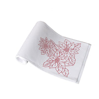 Christmas Print White Table Runner 33 x 180cm Poinsettia Home & Garden Kings Warehouse 
