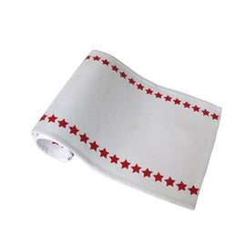 Christmas Print White Table Runner 33 x 180cm Stars Home & Garden Kings Warehouse 