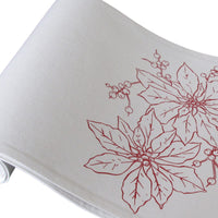 Christmas Print White Table Runner 33 x 180cm Stars Home & Garden Kings Warehouse 