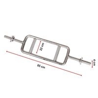 Chrome Tricep Bar Barbell Heavy Duty with Spinlock Collars Sports & Fitness Kings Warehouse 