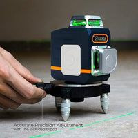 CIGMAN CM720 Laser Level Self Leveling 2 x 360° Green Cross Line Rechargeable Tools Kings Warehouse 