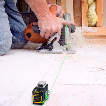 CIGMAN Laser Level Self Leveling 3x360° 3D Green Cross Line for Construction and Picture Hanging, Rechargeable battery, Remote Controller, Magnetic Rotating Stand Included Home & Garden Kings Warehouse 