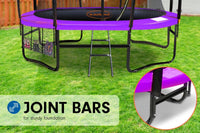 Classic 6ft Trampoline Free Ladder Spring Mat Net Safety Pad Cover Round Enclosure Basketball Set - Purple Sports & Fitness Kings Warehouse 