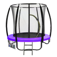 Classic 6ft Trampoline Round Outdoor Free Safety Net Spring Pad Cover Mat Purple Kings Warehouse 