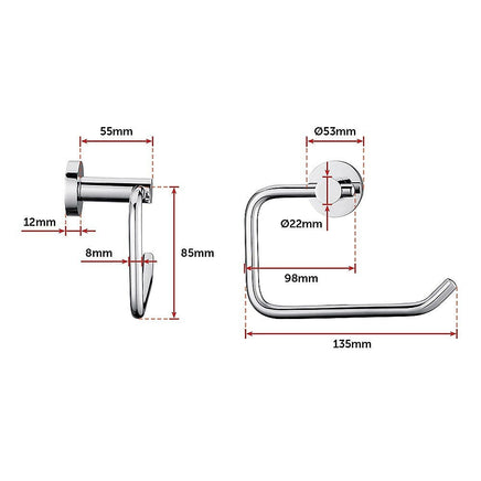 Classic Chrome Toilet Paper Holder Bathroom Home & Garden Kings Warehouse 