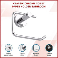 Classic Chrome Toilet Paper Holder Bathroom Home & Garden Kings Warehouse 