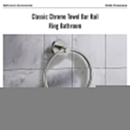 Classic Chrome Towel Bar Rail Ring Bathroom Home & Garden Kings Warehouse 