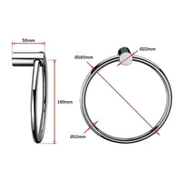 Classic Chrome Towel Bar Rail Ring Bathroom Home & Garden Kings Warehouse 