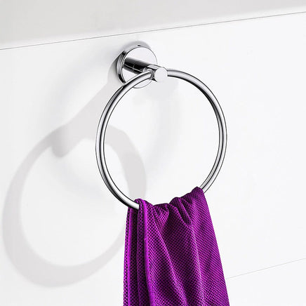 Classic Chrome Towel Bar Rail Ring Bathroom Home & Garden Kings Warehouse 