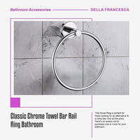 Classic Chrome Towel Bar Rail Ring Bathroom Home & Garden Kings Warehouse 