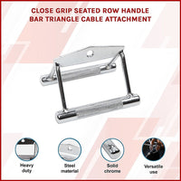 Close Grip Seated Row Handle Bar Triangle Cable Attachment Sports & Fitness Kings Warehouse 