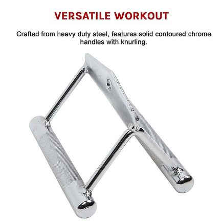 Close Grip Seated Row Handle – Triangle Cable Attachment Bar for Gym Machines Sports & Fitness Kings Warehouse 