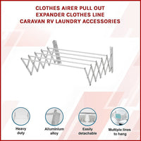 Clothes Airer Pull Out Expander Clothes Line Caravan RV Laundry Accessories Home & Garden Kings Warehouse 