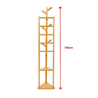 Clothes Coat Rack Garment Stand Shelf Wooden Tree Hanger Bag Hat Hook Holder Furniture Kings Warehouse 
