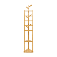 Clothes Coat Rack Garment Stand Shelf Wooden Tree Hanger Bag Hat Hook Holder Furniture Kings Warehouse 