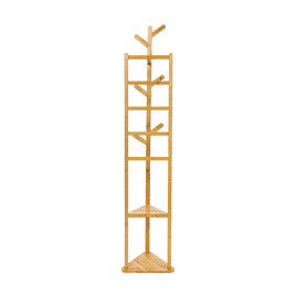 Clothes Coat Rack Garment Stand Shelf Wooden Tree Hanger Bag Hat Hook Holder Furniture Kings Warehouse