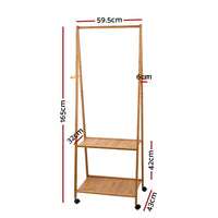 Clothes Rack Airer Coat Stand 165x59cm Wheels Home & Garden Kings Warehouse 