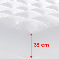 Cloudland 1000GSM Memory Resistant Microball Fill Mattress Topper King Single Home & Garden Kings Warehouse 