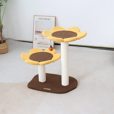 CMISSTREE 2-Level Sunflower Cat Scratching Tree Pet Care Kings Warehouse 