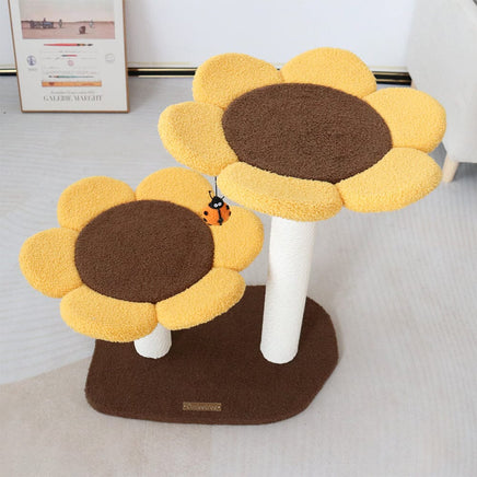 CMISSTREE 2-Level Sunflower Cat Scratching Tree Pet Care Kings Warehouse 