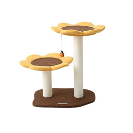 CMISSTREE 2-Level Sunflower Cat Scratching Tree Pet Care Kings Warehouse 