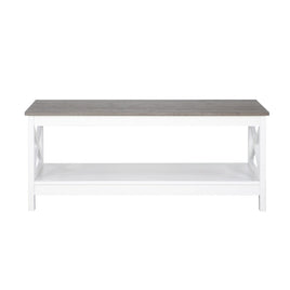 Coastal Coffee Table in White and Grey Kings Warehouse