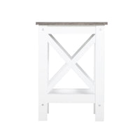 Coastal Side Table in White and Grey Kings Warehouse 