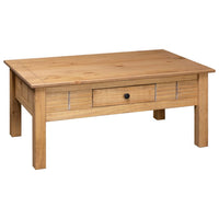 Coffee Table 100x60x45 cm Solid Pine Wood Panama Range Kings Warehouse 