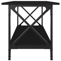 Coffee Table Black 100x45x45 cm Engineered Wood and Iron Kings Warehouse 