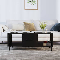 Coffee Table Black 102x50x40 cm Engineered Wood