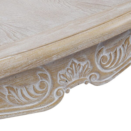 Coffee Table Oak Wood Plywood Veneer White Washed Finish Furniture Kings Warehouse 