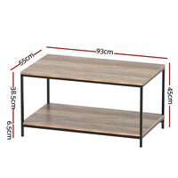 Coffee Table Rectangular 93CM Walnut Olin Furniture Kings Warehouse 