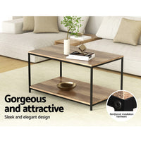 Coffee Table Rectangular 93CM Walnut Olin Furniture Kings Warehouse 