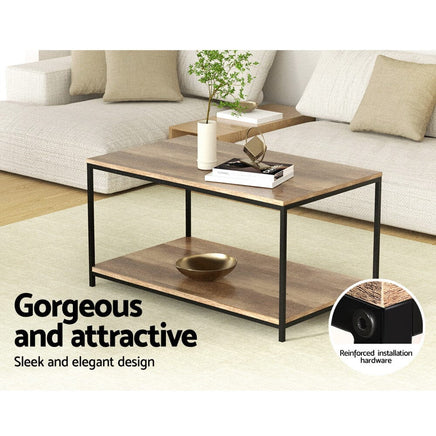 Coffee Table Rectangular 93CM Walnut Olin Furniture Kings Warehouse 