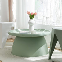 Coffee Table Round 71CM Plastic Green Furniture Kings Warehouse 