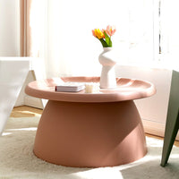 Coffee Table Round 71CM Plastic Pink Furniture Kings Warehouse 