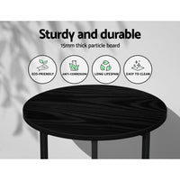 Coffee Table Side Table Round Black Martha Furniture Kings Warehouse 