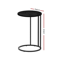 Coffee Table Side Table Round Black Martha Furniture Kings Warehouse 