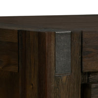 Coffee Table Solid Acacia Wood & Veneer 1 Drawers Storage Chocolate Colour Furniture Kings Warehouse 