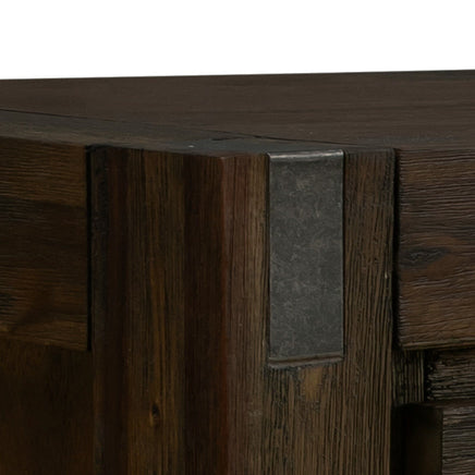 Coffee Table Solid Acacia Wood & Veneer 1 Drawers Storage Chocolate Colour Furniture Kings Warehouse 