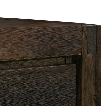 Coffee Table Solid Acacia Wood & Veneer 1 Drawers Storage Chocolate Colour Furniture Kings Warehouse 