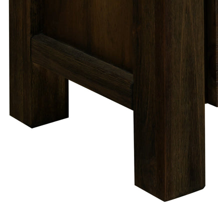 Coffee Table Solid Acacia Wood & Veneer 1 Drawers Storage Chocolate Colour Furniture Kings Warehouse 