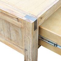 Coffee Table Solid Acacia Wood & Veneer 1 Drawers Storage Oak Colour Furniture Kings Warehouse 