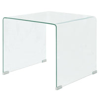 Coffee Table Tempered Glass 49.5x50x45 cm Clear Kings Warehouse 
