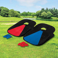 Collapsible Portable Corn Hole Boards With 8 Cornhole Bean Bags, Carry Case Kings Warehouse 