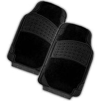 COLOSSUS 2-Piece Car Mat - BLACK [Rubber/Carpet] Others Kings Warehouse 